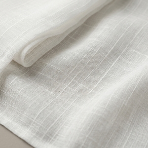 Voilages modernes aspect <span class=keywords><strong>lin</strong></span> <span class=keywords><strong>blanc</strong></span> DaiRui, rideaux à œillets en tissu voile pour hôtels et salons, vente en gros - Product Image 1