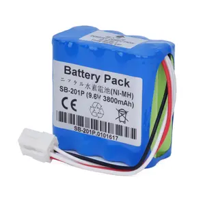 9.6 V 3800 mAh नी-Mh Rechargeable वीएसएम प्रतिस्थापन बैटरी के लिए निहोन Kohden SB-201P X076 PVM-2700 PVM-2703 PVM-2701