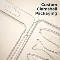 Boîte d'emballage en plastique PET transparent de qualité alimentaire écologique personnalisée pour appâts de pêche