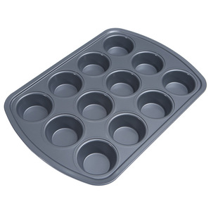 Non Stick Muffin Pan 12 Cup Carbon Steel Rectangle Baking <b>Mold</b> For Home Use - Product Image 5
