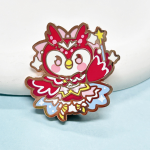 Épingles en métal personnalisées de haute qualité avec image de princesse et baguette magique rose, épingles en émail dur exquises et mignonnes - Product Image 4
