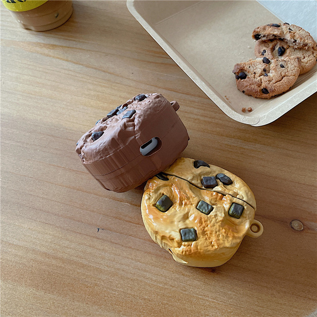 3D Chocolate Cookie Snack Case for Airpod Pro 3 Fashion Earbud Case Protective Silicone Case for Airpods 1/2