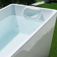 Baignoire de récupération à froid en acrylique premium avec design tout-en-un, refroidisseur 1 CV et purification d'eau à double ozone
