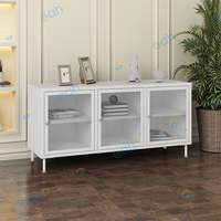 Aparador de almacenamiento de armario de acero con 2 puertas de plástico con 2 cajones para cocina, Hotel, sala de Estar, comedor