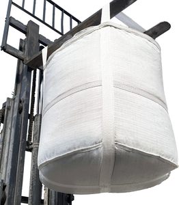 Heavy Duty Woven <b>Polypropylene</b> Bulk <b>Bags</b> with Double Lifting Loops, Duffle Top and Reinforced X-shaped Flat Bottom Support - Product Image 1