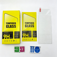 Protection d'écran en verre trempé HD transparent moyen en aluminium, lot de 10 avec kit d'installation complet pour tous les téléphones mobiles