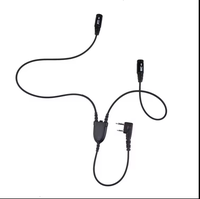 Headset Helm Interkom Sepeda Motor Open Face Speaker Ganda Headset Helm Tahan Air untuk Retevis/Baofeng dengan Steker yang Dapat Diganti