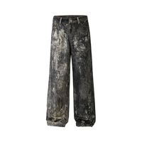 Pantalones Vaqueros Holgados Personalizados para Hombre, Estilo Urbano Vintage, Unisex, de Pierna Ancha, con Estampado Digital 3D, Casuales de Alta Calidad