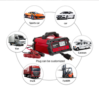 Chargeur de batterie intelligent à impulsions 6V 12V 24V avec écran LCD portable pour voiture, moto, camion, SUV, VTT