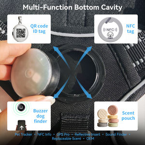 Coleira Refletiva OKKPETS com Luz LED Frontal e Slot para Rastreador, Coleira Personalizada com Design <span class=keywords><strong>Anti</strong></span>-Puxão - Product Image 4