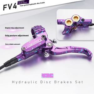 Cilindro horizontal de cuatro pistones Fv4H Freno de disco de presión de aceite hidráulico para bicicleta de montaña y freno de disco para uso en bicicleta - Product Image 3