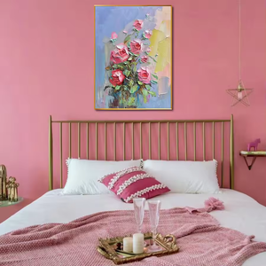 <span class=keywords><strong>Peinture</strong></span> par numéros de figures de fleurs inspirées de célèbres œuvres d'art pour salon, avec cadre flottant, peintures acryliques, impression UV - Product Image 2