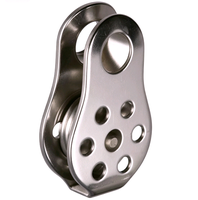 Poulie fixe en aluminium usinée CNC sur mesure, argent/rouge/bleu, pour usinage OEM disponible, escalade en plein air, construction