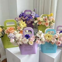 Sac cadeau réutilisable en carton écologique JOYWOOD, boîte d'emballage pour bouquet, pour fleuriste, vente au détail, livraison de fleurs