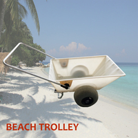 Chariot de plage pliable pour canoë et kayak, chariot de transport durable pour bateaux, remorque à roues pour sable