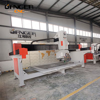 GANGER Router CNC 3D de 5 Ejes, Sierra para Esculturas en Piedra, Máquina de Corte de Azulejos a 45 Grados, Motor de 15KW, Multifuncional