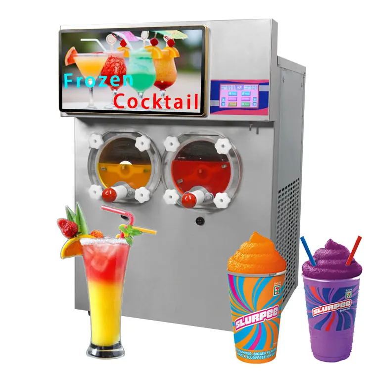 New Frozen Slush Machine For Ice Smoothie Big Capacity Commercial Frozen Drink Slush Machine