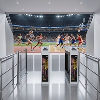 Torniquete Giratorio de Acero Inoxidable 304 con Control de Acceso por RFID, Código QR y Reconocimiento Facial para Estadios y Atracciones Turísticas, OEM, ODM, CE