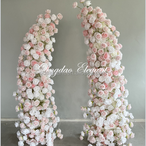 EG-WD194 Mädchen Geburtstags feier Blumen bogen Blumen Hintergrund Broken Flower Arch Hintergrund Horn Arch Für Party Home Hochzeit - Product Image 4
