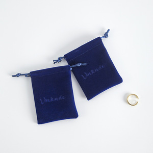 Plush Royal Blue <b>Drawstring</b> Bags 8x10cm 5x7cm Jewelry Packaging Bracelet Bangle Storage Gift <b>Pouches</b> Rectangular Fabric - Product Image 4