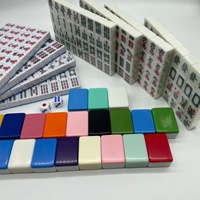Jeu de Mahjong en mélamine personnalisé, 144 à 166 tuiles, grande table de jeu pour 4 joueurs