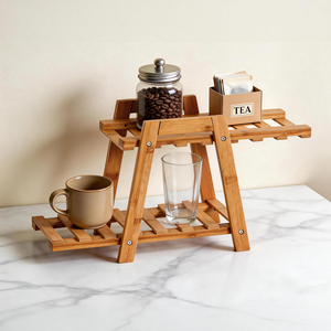 <b>Table</b> Flower <b>Plant</b> Stand Bamboo Desk Storage Rack Mini <b>Table</b> Flower <b>Plant</b> Stand - Product Image 4