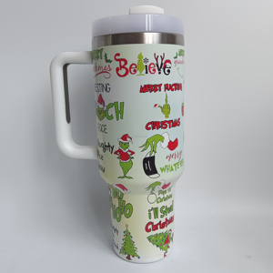 Nuovo Halloween <span class=keywords><strong>Grinch</strong></span> acciaio inossidabile 40oz <span class=keywords><strong>tazza</strong></span> isolata sottovuoto - Product Image 3