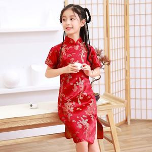 Abito Cheongsam Estivo per Bambine 2026, Stile Retrò Elegante, Abbigliamento Tradizionale Cinese per Ragazze - Product Image 1