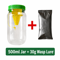 Bouteille anti-mouches suspendue 500 ml, corps en PET, couvercle en PP, piège à mouches étanche, pour la lutte antiparasitaire en ferme, cour et extérieur – Approvisionnement direct usine