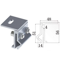 Supports de montage pour panneaux solaires photovoltaïques sur toiture métallique à tuiles trapézoïdales ondulées