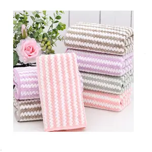 Factory Directly Sale Lovely Microfiber Face Towel Coral Fleece Gift Towel Cleaning Bath Towel