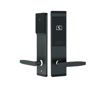 Hotel Electronic Door <b>Lock</b> Card Reader Stainless Steel Smart <b>Lock</b> With Mechanical <b>Key</b> Silver Gunmetal Red Copper Color - Product Image 2