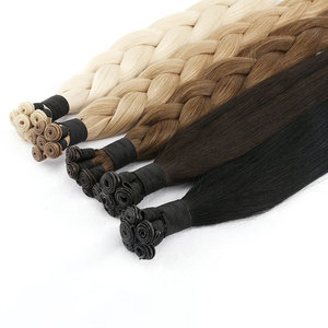 Delux Custom Logo doppio disegnato Ultra sottile Raw capelli vergini russi Genius Weft extension - Product Image 1