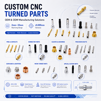 Composants tournés de précision, services d'usinage CNC sur mesure, pièces de connecteurs RF en laiton et acier inoxydable, broches de connecteurs RF