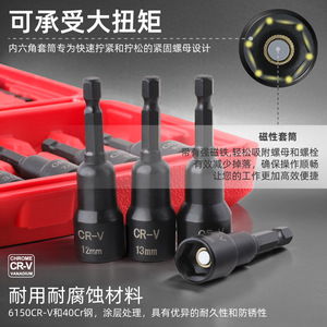 40 <b>Pc</b> Socket <b>Set</b> 1/4 In Drive Black Oxide Industrial Grade Automotive Repair Tools - Product Image 4