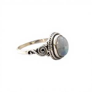 925 Solid Sterling Silver Beautiful <b>Moonstone</b> Ring <b>Moonstone</b> Rings <b>Jewelry</b> Supplier Factory Price - Product Image 2