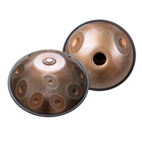 Handpan Raysen 11+2 D Kurd Retro Silver Ash Steel dengan Softbag 432Hz dan 440Hz