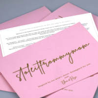 Cartes d'invitation de mariage en velours rose en vente chaude en Chine & Enveloppes - Marque SFX Modèle SFX
