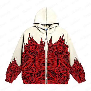 Élégant Hommes Vintage Hoodies Lavé À Manches Longues Anime Crâne Hoodies French Terry Anti-Shrink Coton Hoodies pour Hommes - Product Image 1