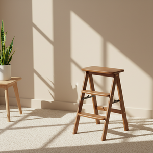 Taburete <span class=keywords><strong>de</strong></span> Bambú <span class=keywords><strong>de</strong></span> Diseño Moderno con <span class=keywords><strong>Escalera</strong></span> para Balcón, Estante para Plantas, Banco para Escalar - Product Image 4