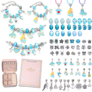 Wholesale Charm <b>Bracelets</b> DIY Child Accessories Unicorn Cute Gift Set Making Crafts Kit Best Gifts for Kids Girls Birthday - Product Image 1
