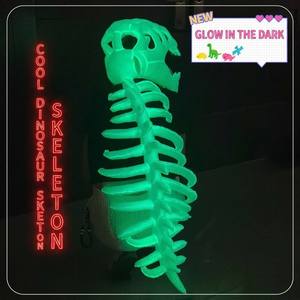 Masque de squelette de <span class=keywords><strong>dinosaure</strong></span> 3D phosphorescent en gros, costume lumineux de crâne de <span class=keywords><strong>dinosaure</strong></span> pour Halloween, fête cosplay, cadeau - Product Image 2
