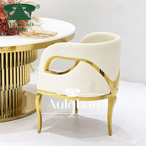 Wedding Event Furniture Stainless Steel Frame Velvet Seat <b>Accent</b> <b>Chair</b> Luxurious - Product Image 4