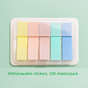 Pannello di carta flessibile impermeabile trasparente in plastica personalizzata pagina in bianco annotazione nota adesiva indice divisore - Product Image 2