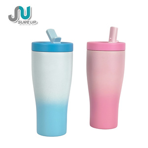 Vaso Deportivo con Pajita de 600 ml, Antiderrames, Resistente a los Arañazos, de Acero Inoxidable con Recubrimiento en Polvo, para Gimnasio, Senderismo, Viajes al Aire Libre - Product Image 6