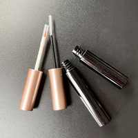 Tube de mascara vide personnalisé en PET rose 5 ml, contenant liquide avec capuchon et brosse, flacon pour brosse à cils, impression sérigraphique