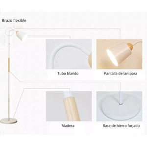 <span class=keywords><strong>Lampara</strong></span> De Pie Nordica <span class=keywords><strong>Flexible</strong></span> 1,5 Metros Calidad Pantalla Negro - Product Image 5