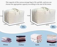 Emballage anti-poussière personnalisé Sacs de voyage pour le stockage des ensembles de couette