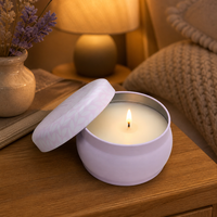 Boîte en métal irrégulière pour bougies parfumées, parfums et baumes avec couvercle amovible, impression personnalisée, OEM, ODM, commandes en gros