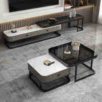 Meuble TV RH style moderne, blanc, rectangulaire, avec rangement, mural, pour salon et table basse, meuble TV